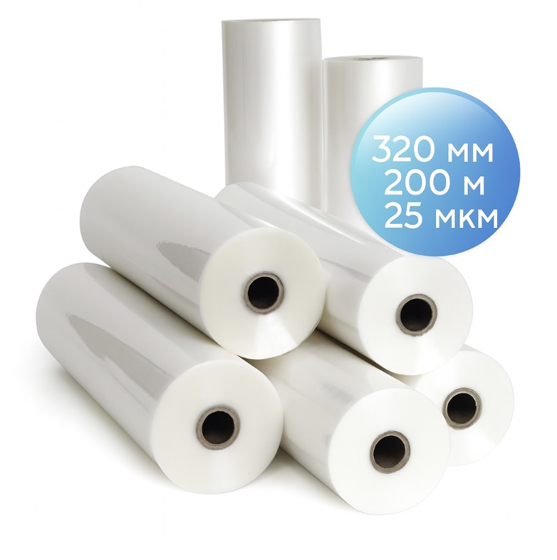 Плівка рулонна TOSHEN, 320 мм, 200 м, 25 мкм, глянець (000013487)